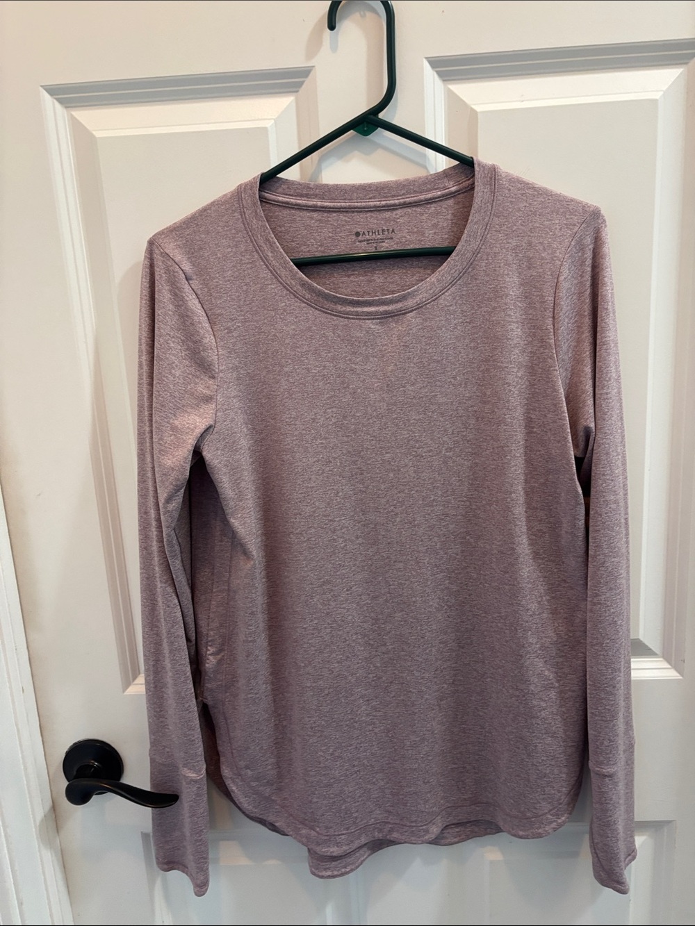 Athleta Mauve Long Sleeve Crew Top